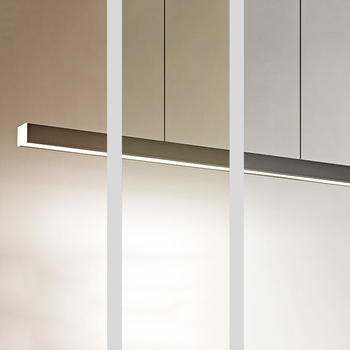 Modern Copper Island Lighting Fixtures Linear 1-Light Restaurant LED Suspension Lamp