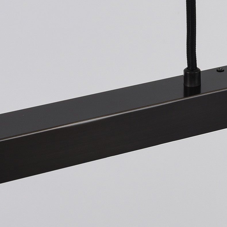 Modern Copper Island Lighting Fixtures Linear 1-Light Restaurant LED Suspension Lamp