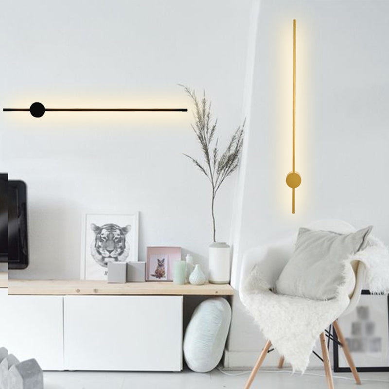 Linear Shade Metal Wall Sconce Modern Style 1-Light Wall Mount Light Fixture