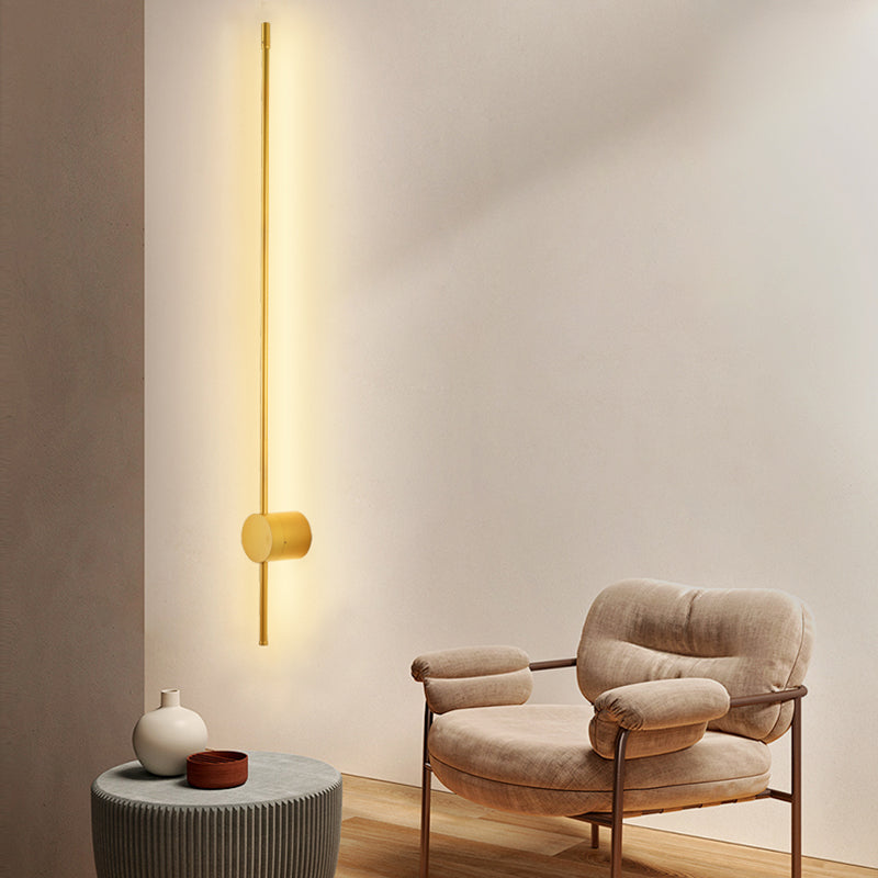 Linear Shade Metal Wall Sconce Modern Style 1-Light Wall Mount Light Fixture