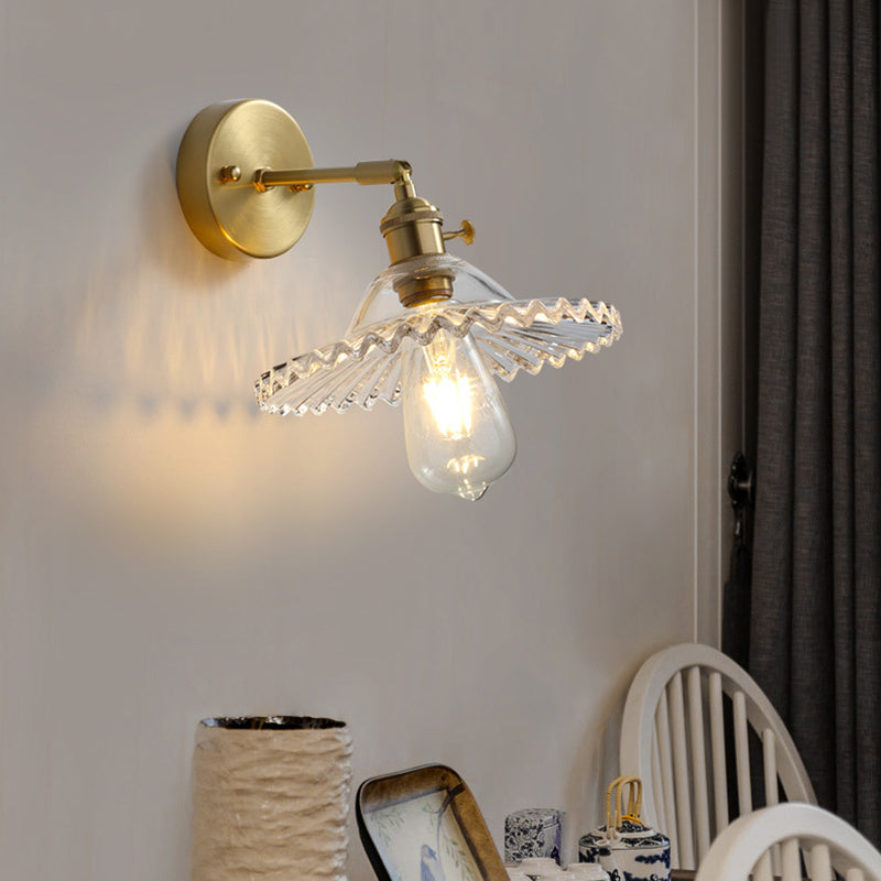 Glass Geometric Wall Sconces Industrial Style 1 Light Wall Mounted Lamps