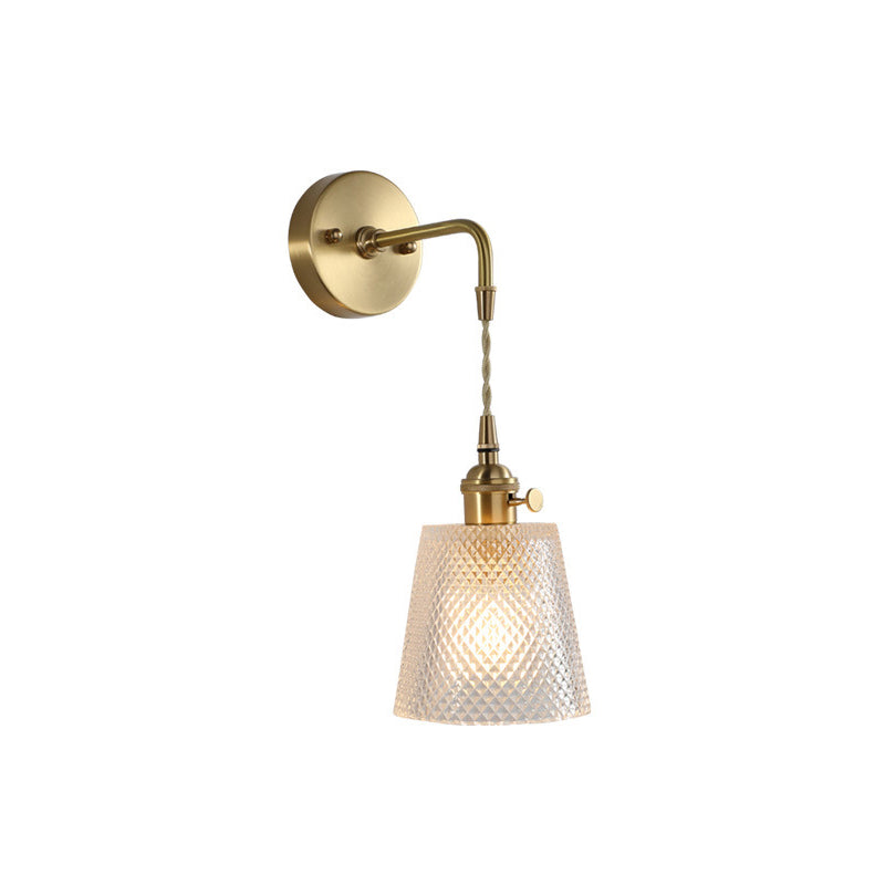 Glass Geometric Wall Sconces Industrial Style 1 Light Wall Mounted Lamps
