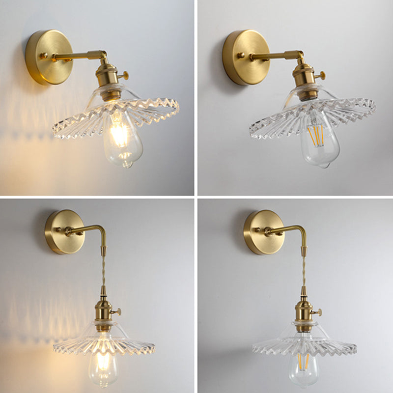 Glass Geometric Wall Sconces Industrial Style 1 Light Wall Mounted Lamps