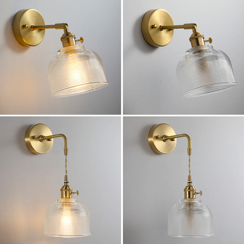 Glass Geometric Wall Sconces Industrial Style 1 Light Wall Mounted Lamps
