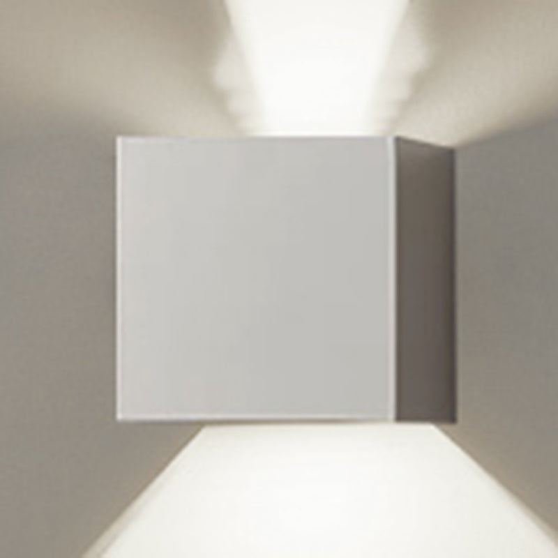 Square Shade Metal Wall Sconce Modern Style 2 Lights Wall Lighting Fixtures