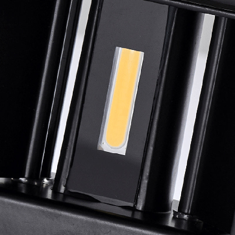 Square Shade Metal Wall Sconce Modern Style 2 Lights Wall Lighting Fixtures