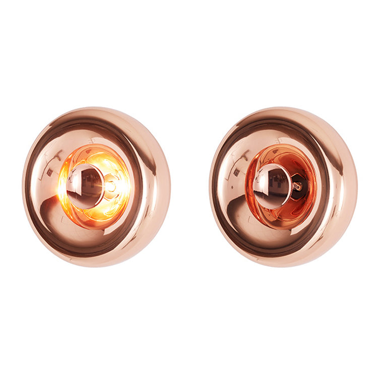 Postmodern Metal Wall Light Round Single Light Wall Sconce for Bedroom