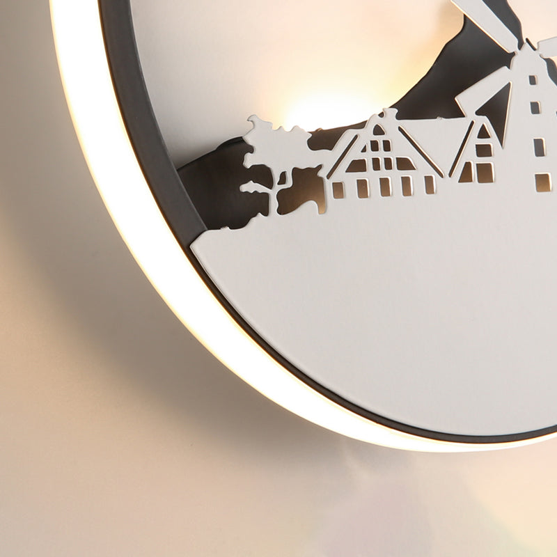 Unique Shape Wall Light Kids Style Metal 1 Light Wall Mounted Light Fixture