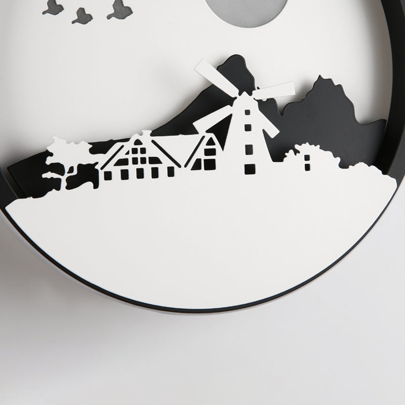 Unique Shape Wall Light Kids Style Metal 1 Light Wall Mounted Light Fixture