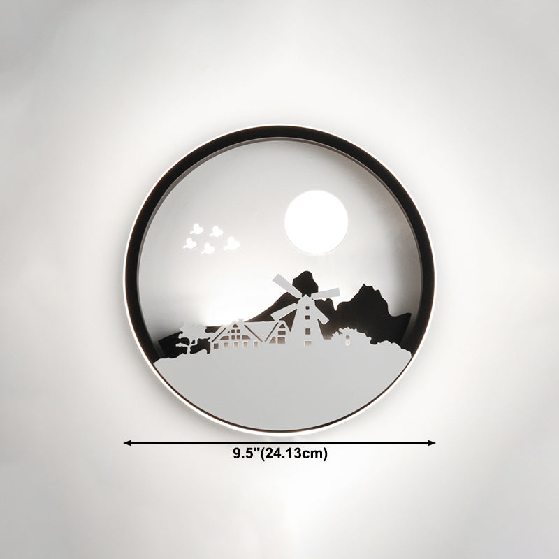 Unique Shape Wall Light Kids Style Metal 1 Light Wall Mounted Light Fixture