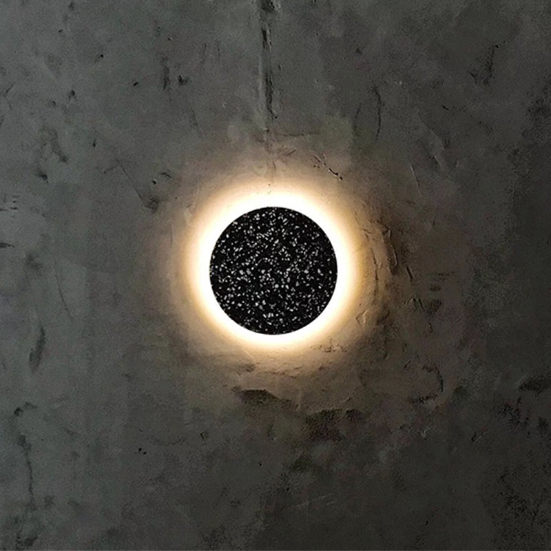 Modern Simple Stone Wall Light Colorful Marble Round Shape LED Wall Lamp for Living Room