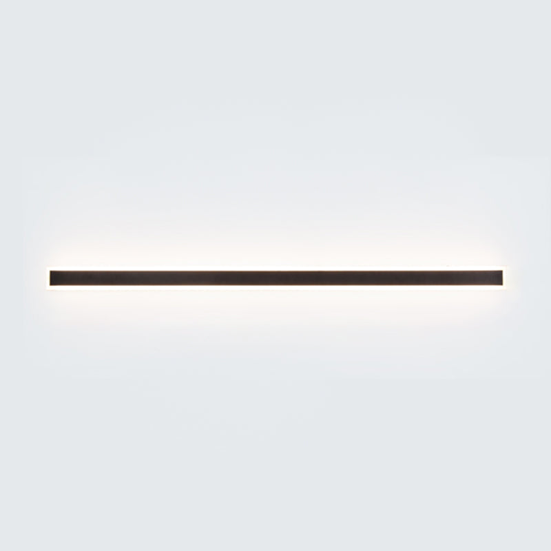 Metall lineare Formwandlicht moderne 1 leichte Wandmontageleuchte in Schwarz