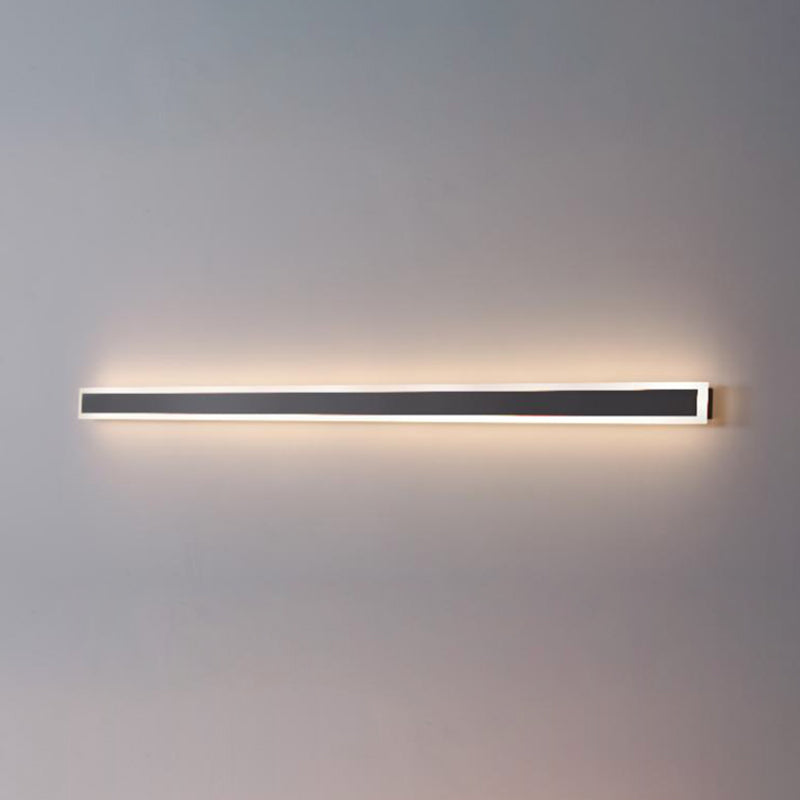 Metall lineare Formwandlicht moderne 1 leichte Wandmontageleuchte in Schwarz