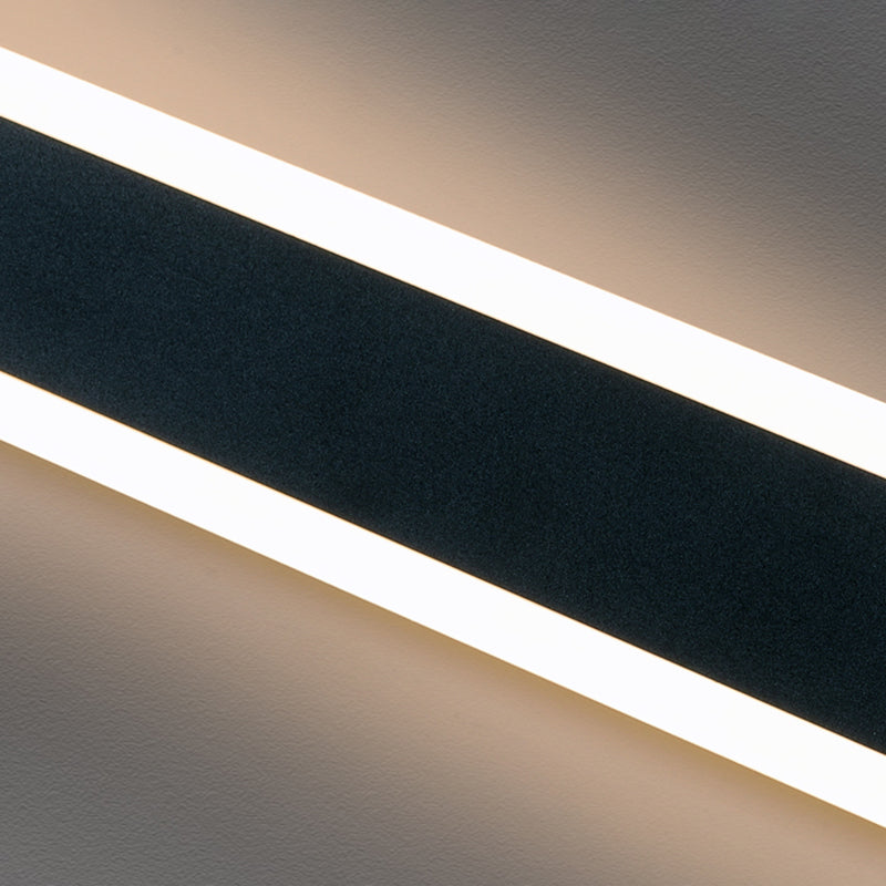 Metall lineare Formwandlicht moderne 1 leichte Wandmontageleuchte in Schwarz