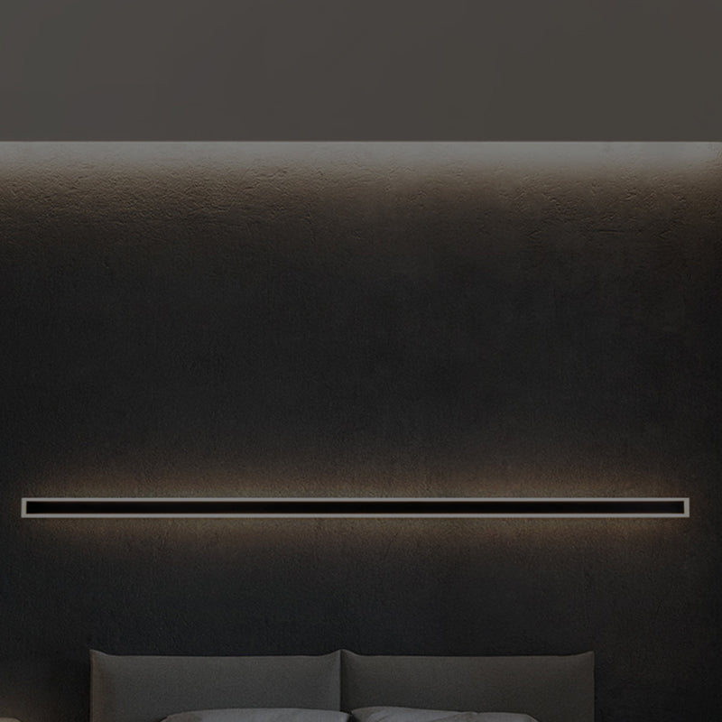 Metall lineare Formwandlicht moderne 1 leichte Wandmontageleuchte in Schwarz