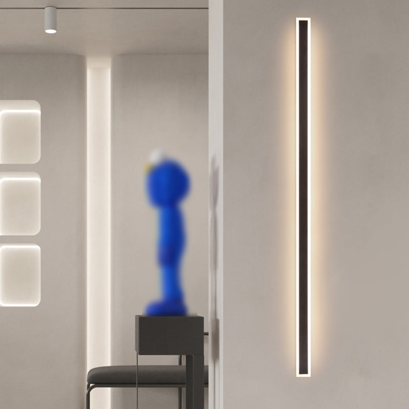 Metall lineare Formwandlicht moderne 1 leichte Wandmontageleuchte in Schwarz