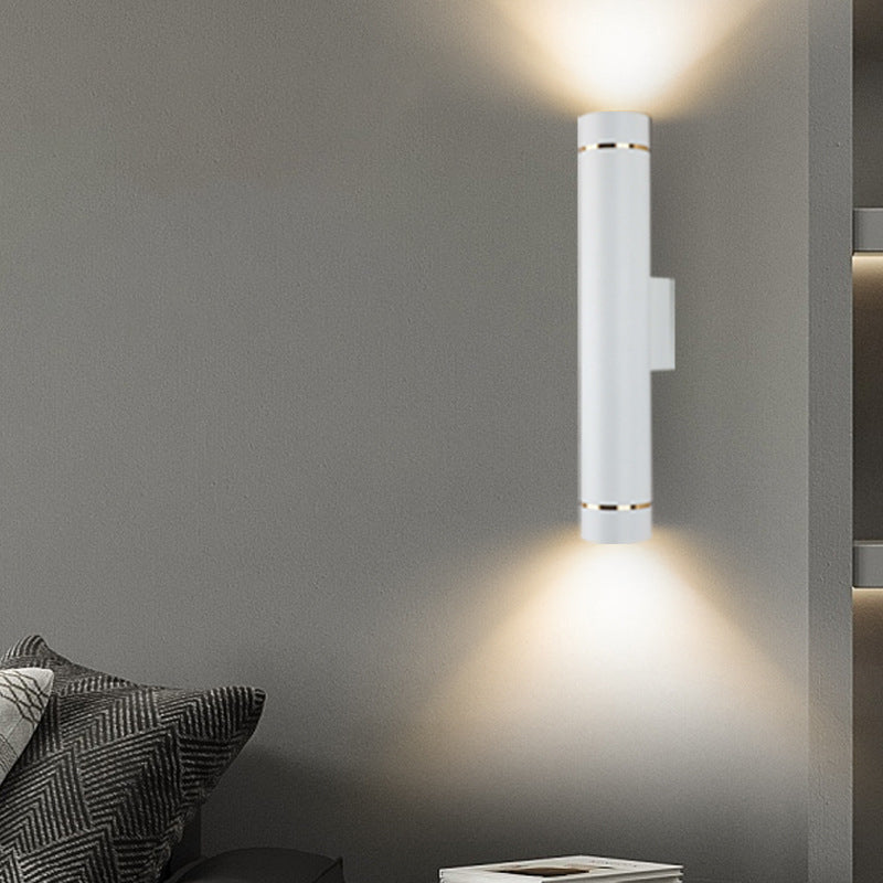 2 Lights Cylinder Wall Lights Modern Style Metal Wall Lighting Fixtures