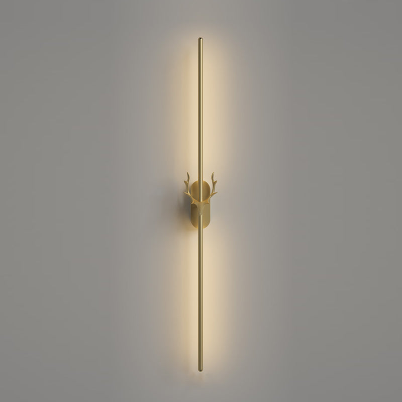 Metal Linear Shape Wall Mount Lighting Modern 1-Light Wall Mounted Light Fixture