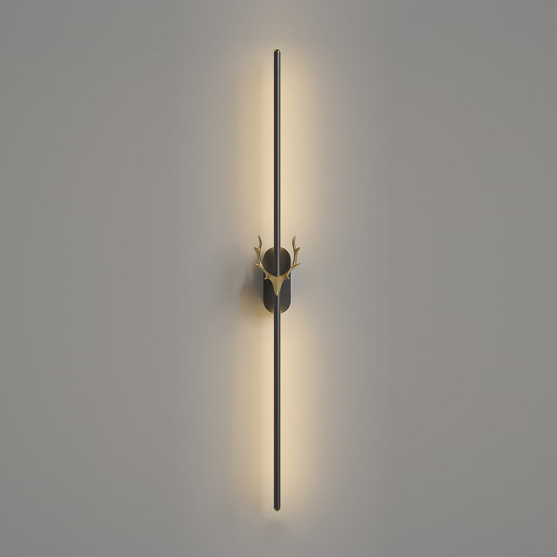 Metal Linear Shape Wall Mount Lighting Modern 1-Light Wall Mounted Light Fixture