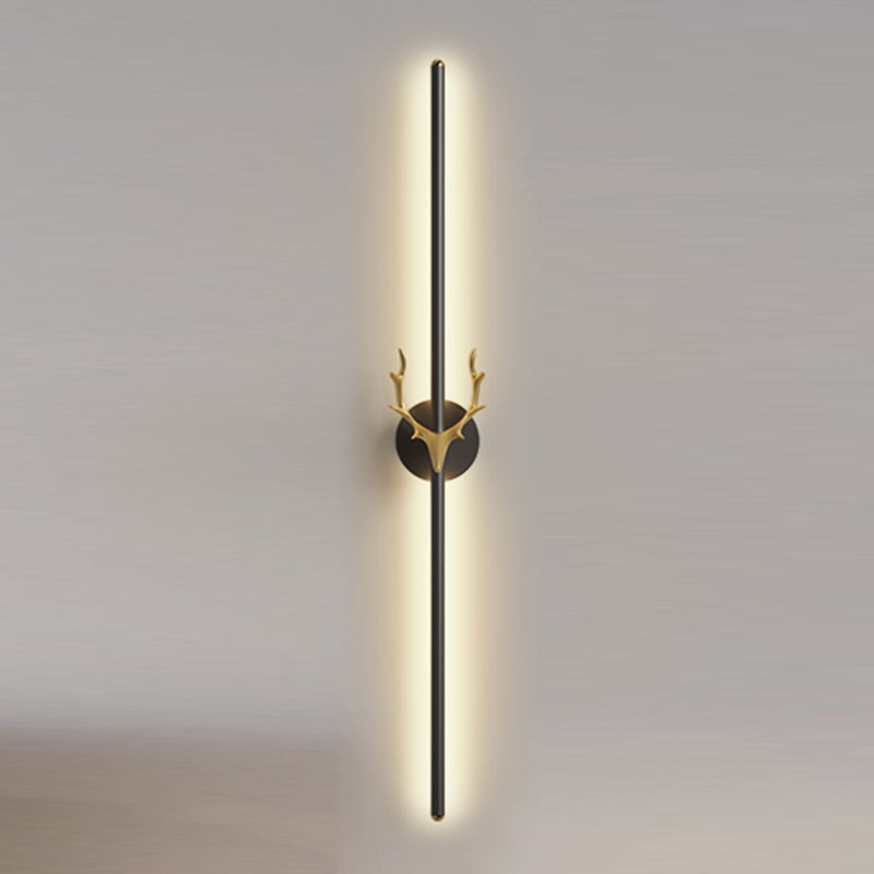 Metal Linear Shape Wall Mount Lighting Modern 1-Light Wall Mounted Light Fixture