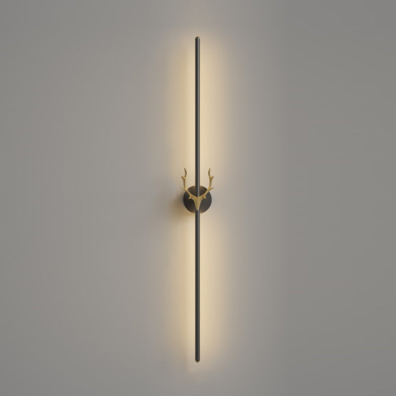 Metal Linear Shape Wall Mount Lighting Modern 1-Light Wall Mounted Light Fixture