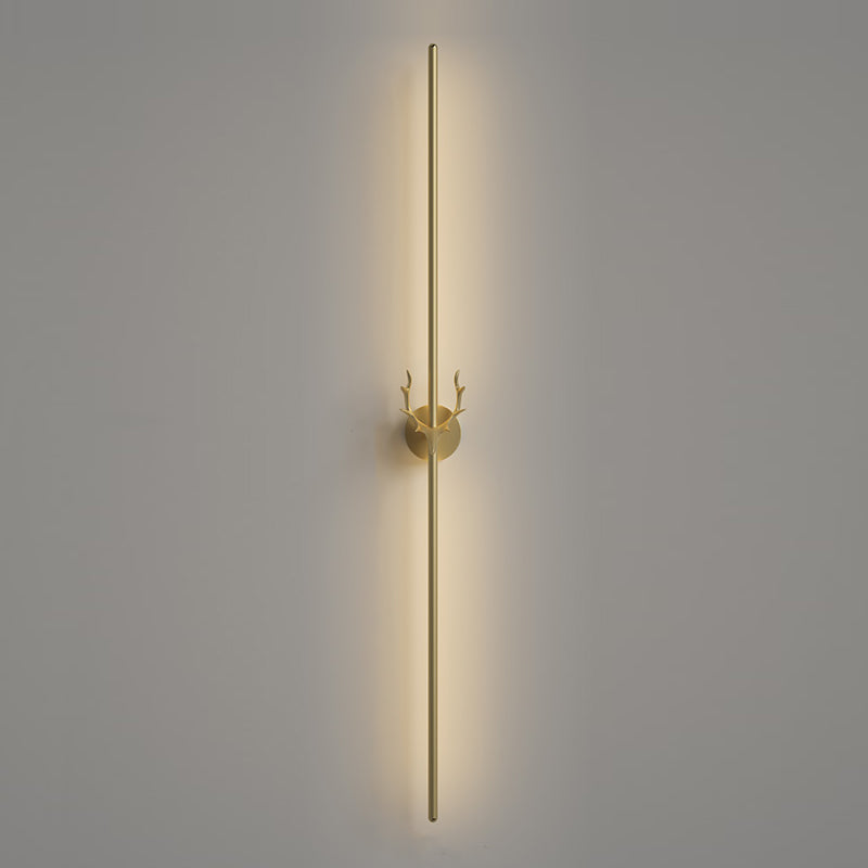 Metal Linear Shape Wall Mount Lighting Modern 1-Light Wall Mounted Light Fixture