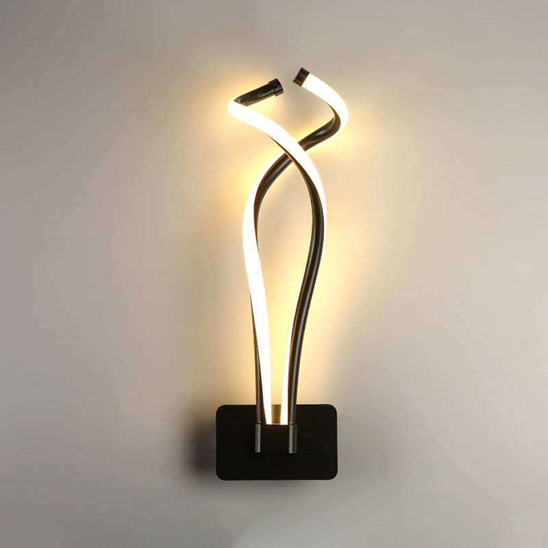 Contemporary Style Metal Wall Light Linear LED Wall Sconce for Living Room