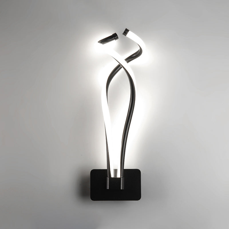 Contemporary Style Metal Wall Light Linear LED Wall Sconce for Living Room