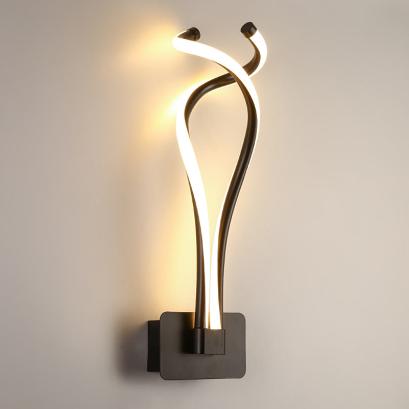 Contemporary Style Metal Wall Light Linear LED Wall Sconce for Living Room