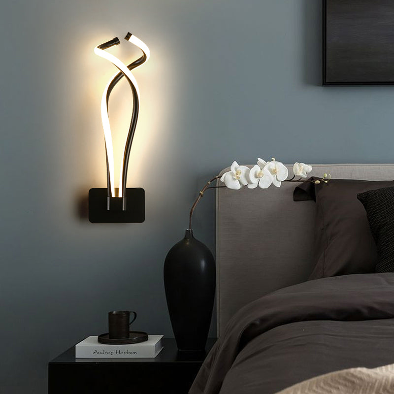 Contemporary Style Metal Wall Light Linear LED Wall Sconce for Living Room