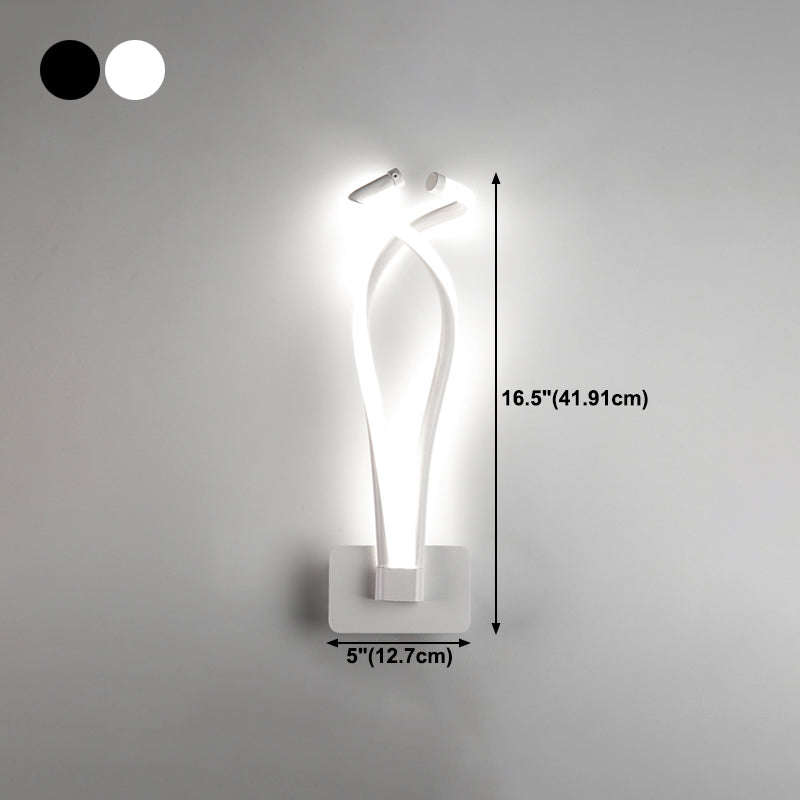 Contemporary Style Metal Wall Light Linear LED Wall Sconce for Living Room