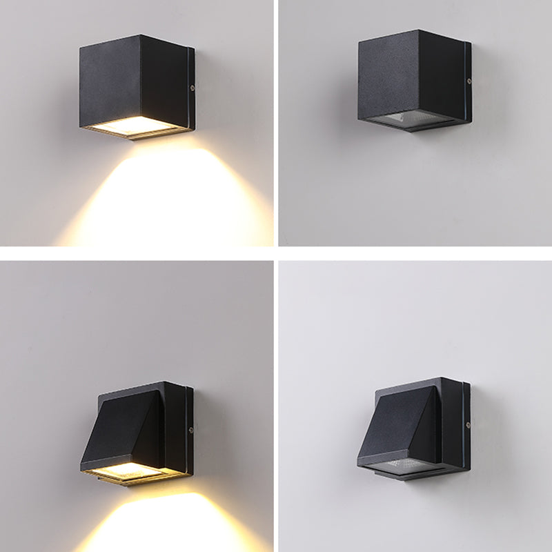 1 Light Geometric Wall Lights Modern Style Metal Wall Mounted Lamps
