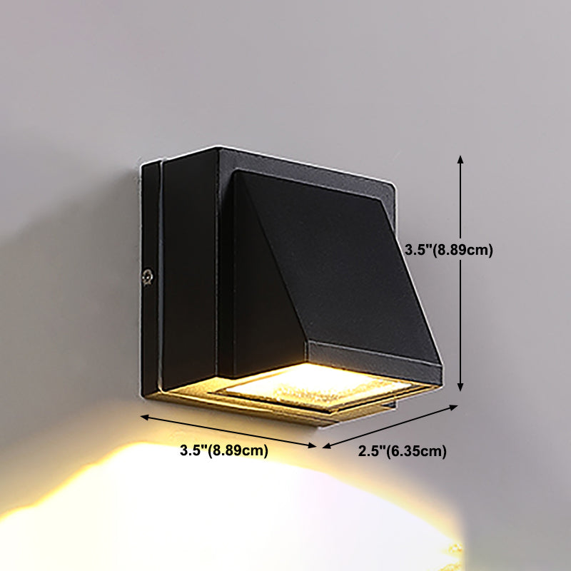 1 Light Geometric Wall Lights Modern Style Metal Wall Mounted Lamps