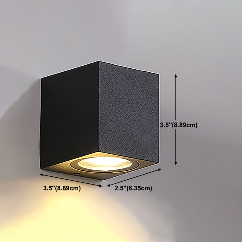 1 Light Geometric Wall Lights Modern Style Metal Wall Mounted Lamps