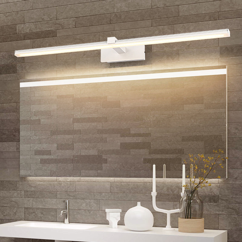 Linear Shape Modern Style Vanity Light Metal 1-Light LED Mirror Light for Bathroom