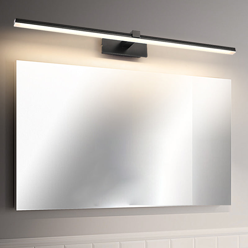 Linear Shape Modern Style Vanity Light Metal 1-Light LED Mirror Light for Bathroom
