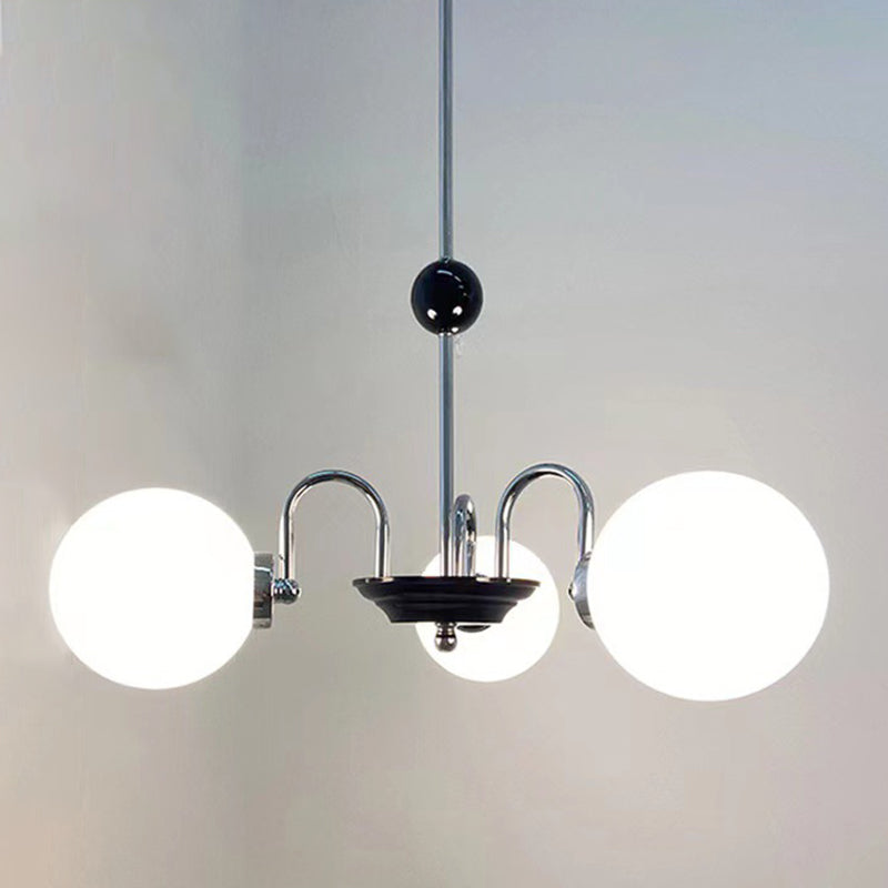Spherical Shape Chandelier Light Modern Style Glass Multi Light Hanging Lamp for Kitchen