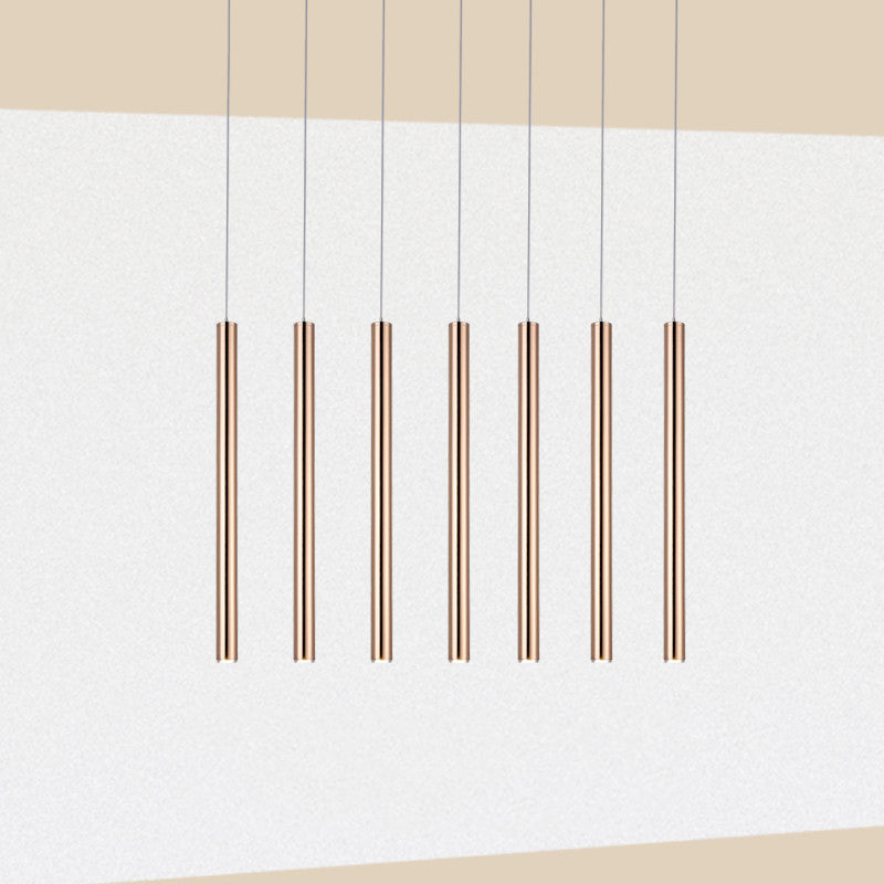 Cylinder LED Hanging Light Modern Style Metal 1 Light Flush Hanging Light Fixtures