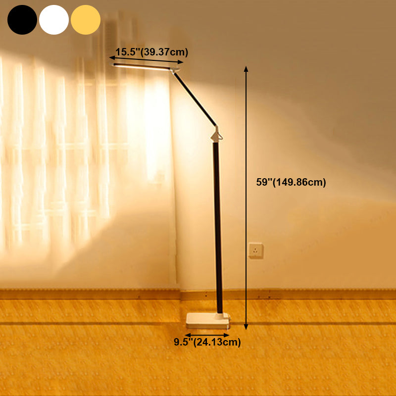 Modern Linear Floor Lamp Metal 59" High Adjustable Floor Light for Living Room