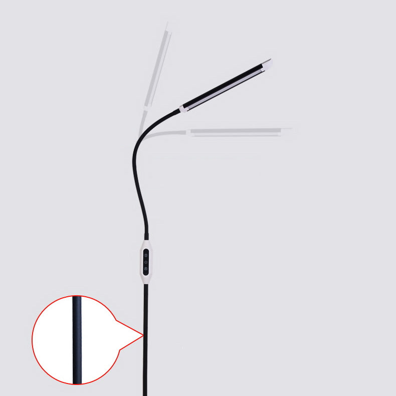 Modern Linear Floor Lamp Metal 1 Light LED Floor Light for Living Room