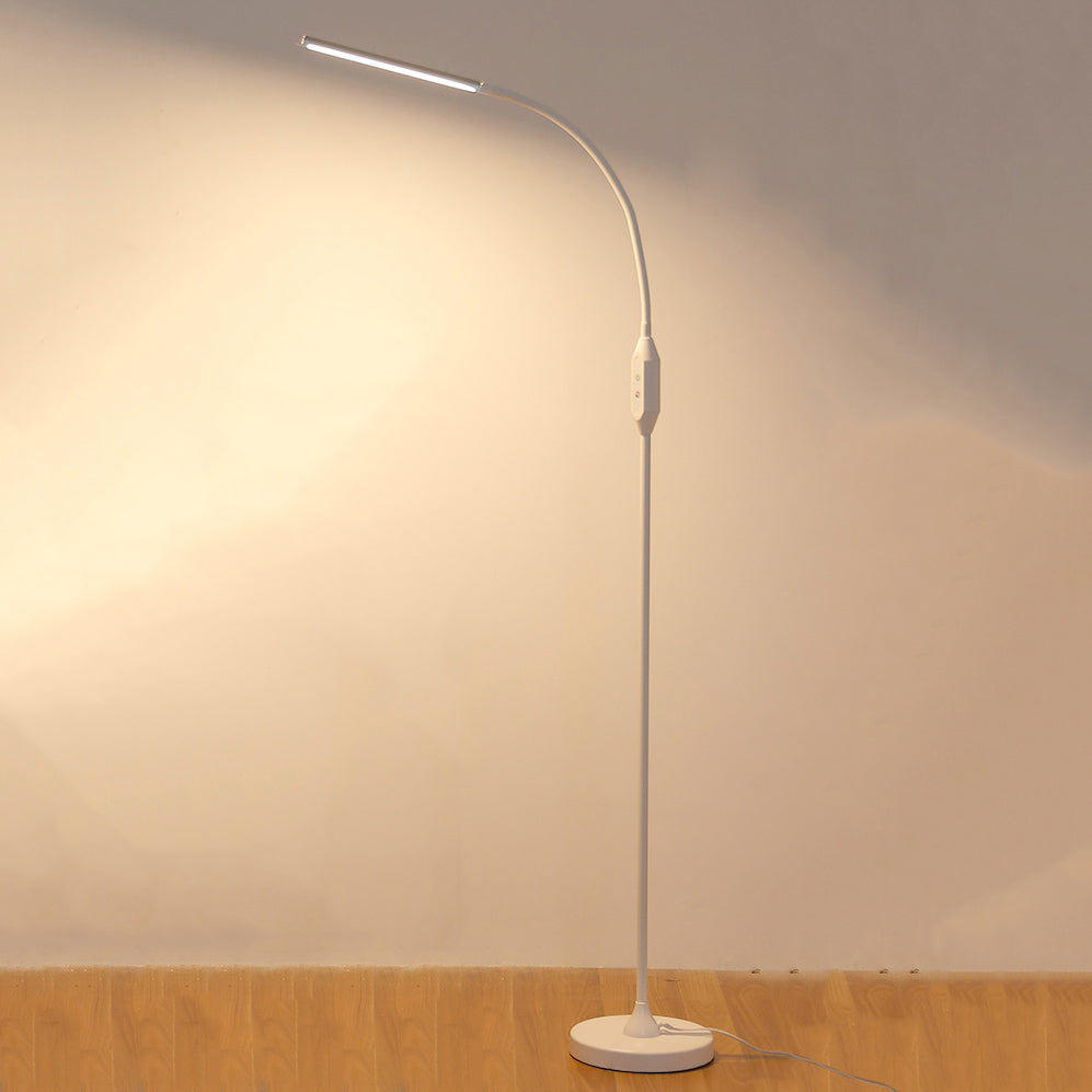Modern Linear Floor Lamp Metal 1 Light LED Floor Light for Living Room
