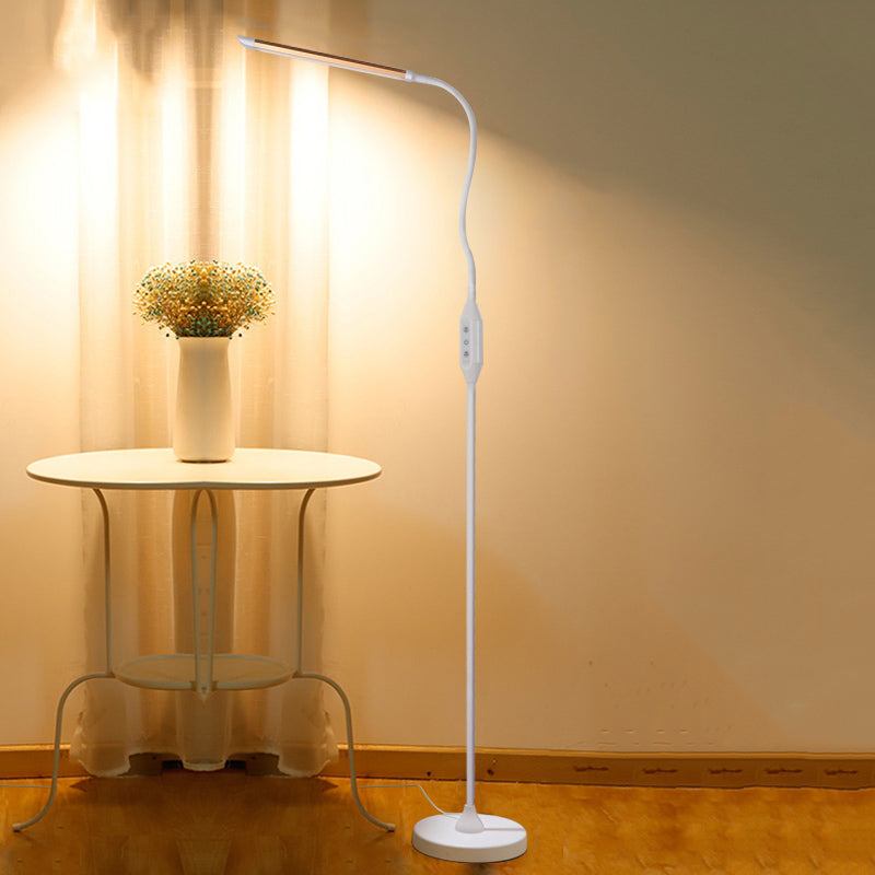 Modern Linear Floor Lamp Metal 1 Light LED Floor Light for Living Room