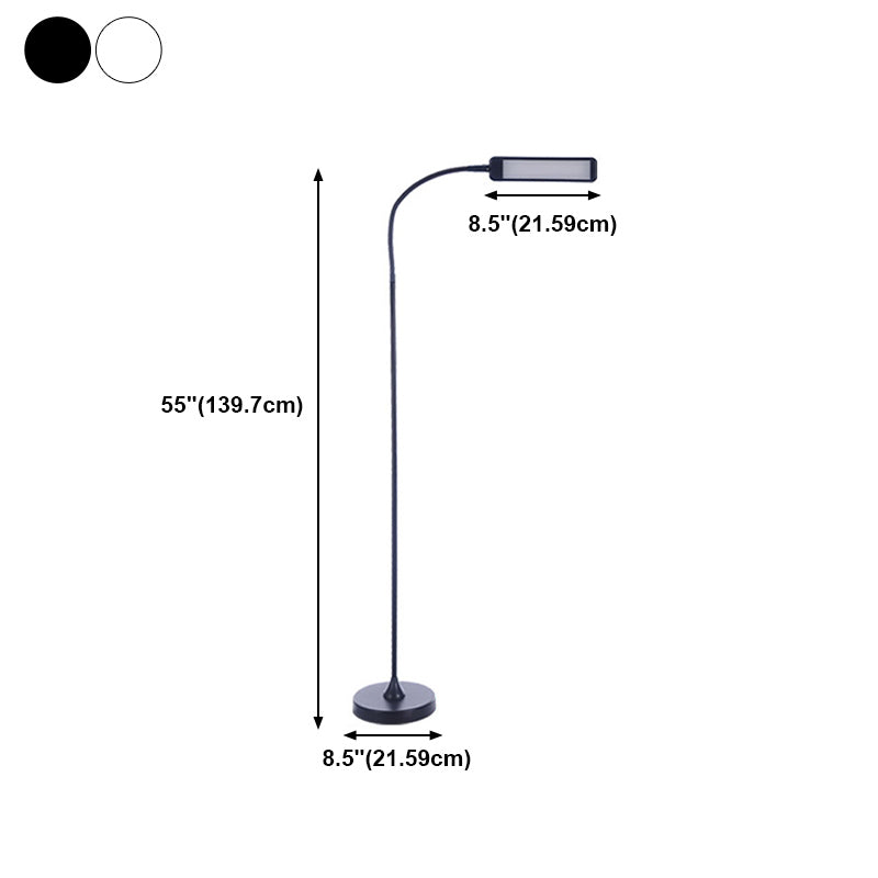 Modern Linear Floor Lamp Metal 1 Light LED Floor Light for Living Room