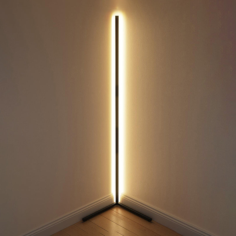Metal Linear Shape Floor Light Modern 1 Light Floor Mounted Light