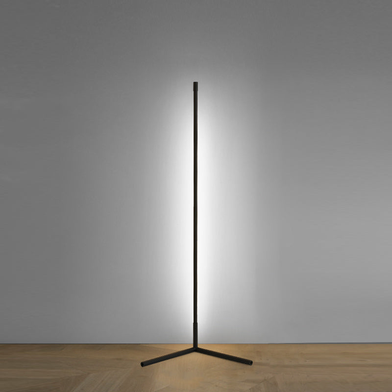 Metal Linear Shape Floor Light Modern 1 Light Floor Mounted Light