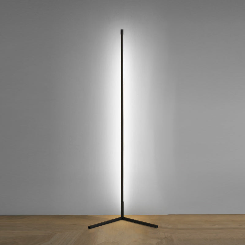 Metal Linear Shape Floor Light Modern 1 Light Floor Mounted Light