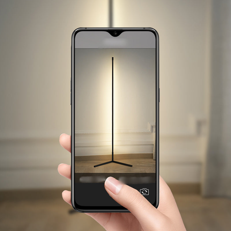 Metal Linear Shape Floor Light Modern 1 Light Floor Mounted Light