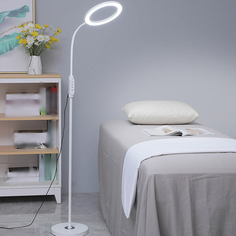 Modern Circle Shade Floor Lamp Metal 56" High LED Floor Light for Living Room