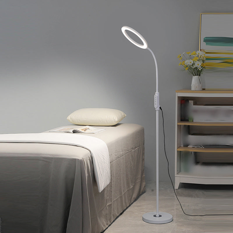 Modern Circle Shade Floor Lamp Metal 56" High LED Floor Light for Living Room