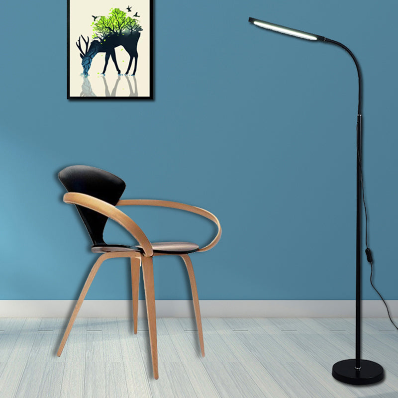 Contemporary Linear Floor Lamp Metal 56" High LED Floor Light for Living Room